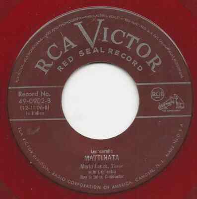 Mario Lanza O Sole Mio Vinyl Single 7inch RCA Victor