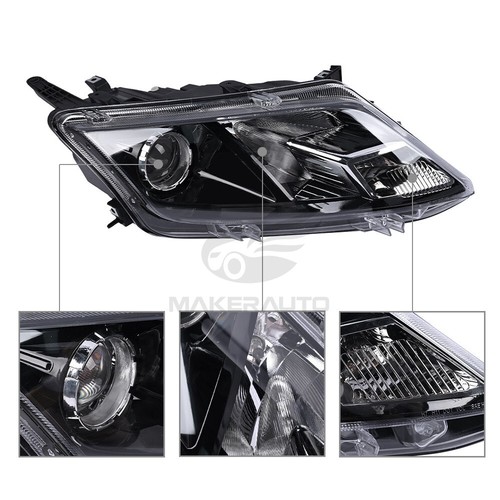 Pair Left+Right Headlight Headlight Black Housing For 2010-2012 Ford Fusion - Picture 2 of 15