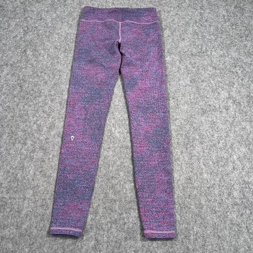 Ivivva Girls Lululemon Purple Speckled Pixel Activewear Leggings Youth Size 10 - Picture 4 of 6