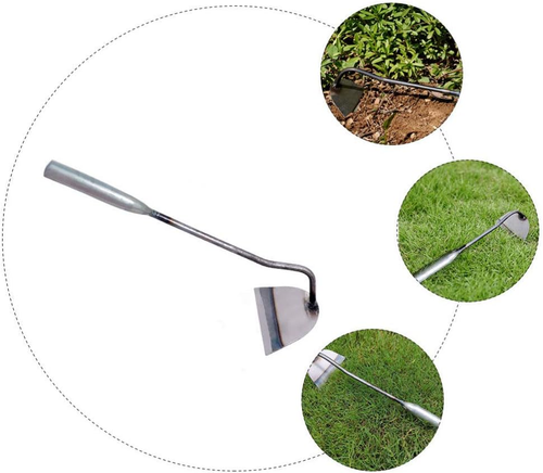 1Pc Iron Handled Seeding Hoe Handheld Hoe Weeding Farming Tool Garden Rake Hoe W - Picture 8 of 12