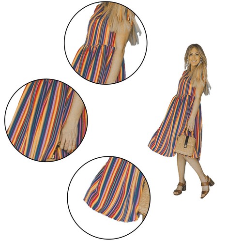 DHL Familie Passende Kleidung Mutter Tochter Kleider Frauen Floral Strand Sommer - Bild 22 von 31