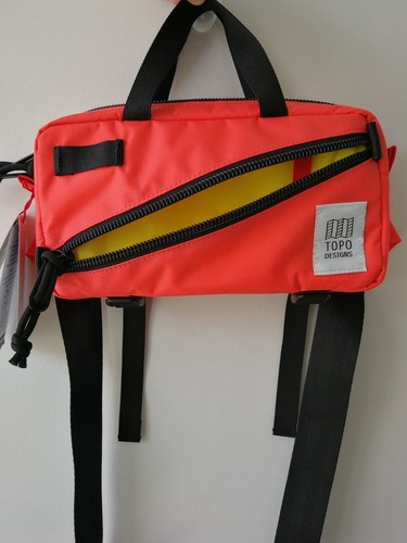 Topo Designs 'Mini Quick Pack' Coral Red Multi-Purpose Bag NWT - Picture 9 of 17