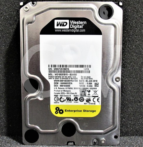 WD1002FBYS Western Digital 1TB 7.2K RPM 3Gb/s 3.5" SATA HDD Hard Drive - Picture 2 of 2