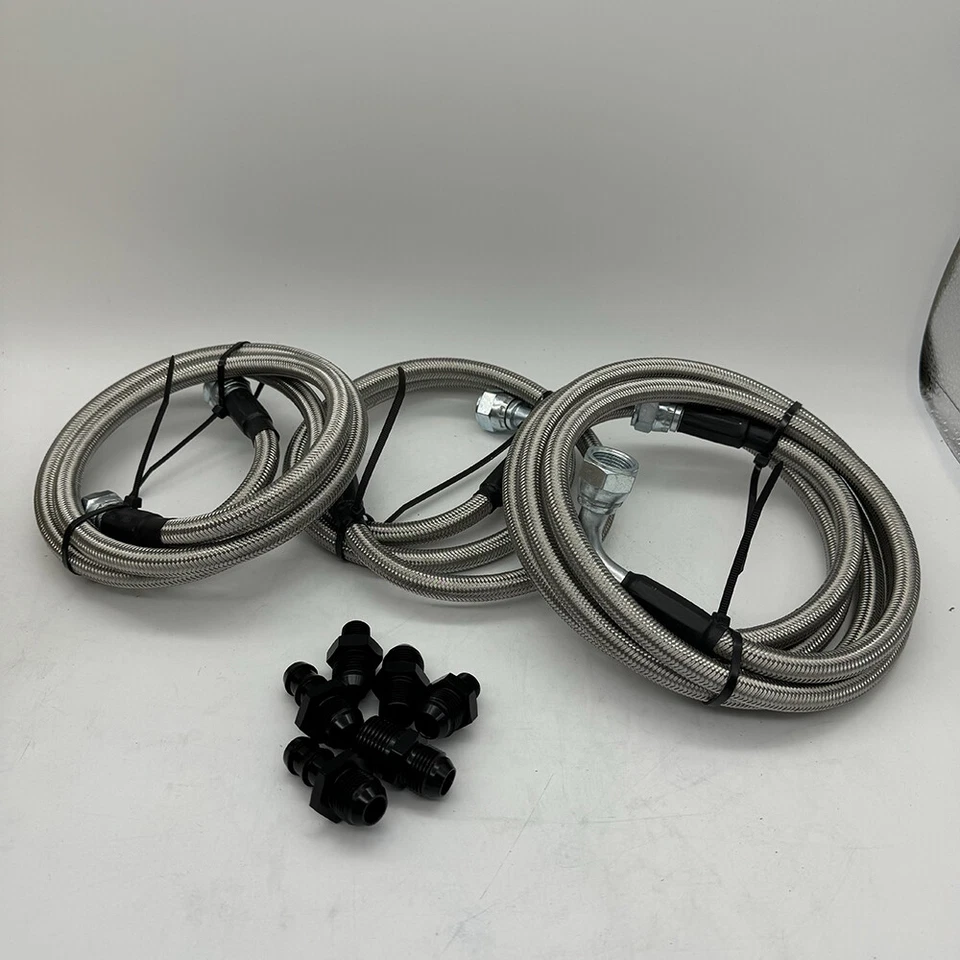 Heavy Duty Transmission Cooler Lines Hose Kit for 96-02 Dodge Ram Cummins 47RE - Изображение 2 из 4