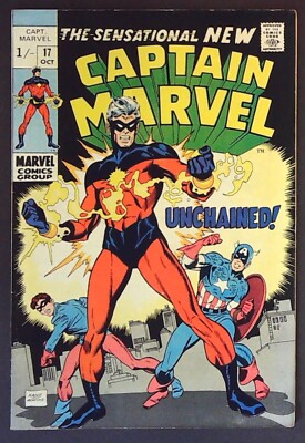 CAPTAIN MARVEL (1969) #17 -1st new Captain Marvel - FINE - Back Issue