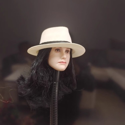 1: 6 Scale Western Cowboy Female DIY Head Model With Hat Fit Soldier Figure Body - Picture 4 of 14