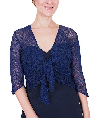 Ladies Plus Size Cardigan Crochet Bolero Shrug Tie at Waist Fish Net Size 16-28 - Picture 436 of 447