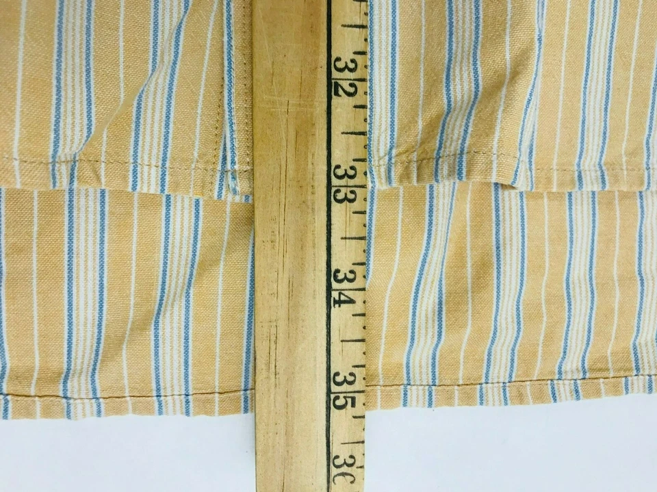 Cabela's Shirt Men's Size XL Cream & Blue Long Sleeve Button Down Striped Front - Image 4 of 4