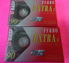 BASF (2 Pieces) NORMAL BIAS Ferro Extra 90 BLANK Cassette Tape SEALED