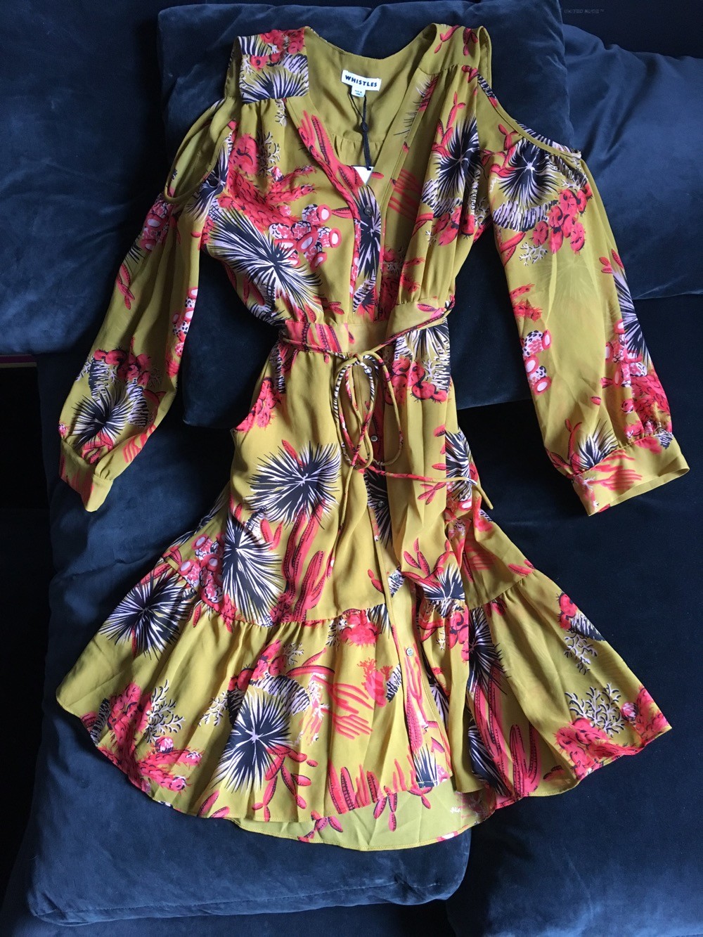 Whistles party off shoulder crepe boho gatherot dress UK 14 Whistles party off shoulder crepe boho gatherot dress UK 14