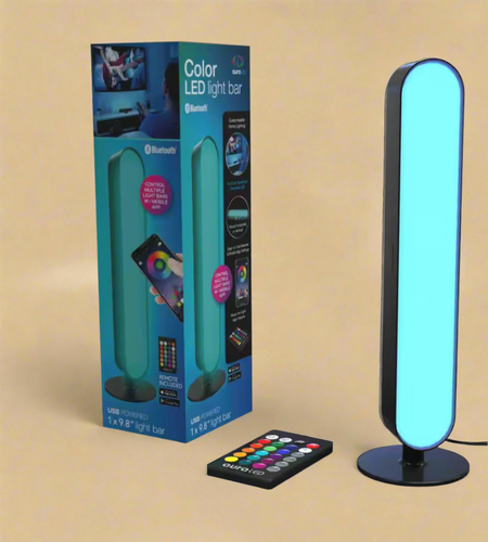 TZUMI LED Black 9.8" Multi-Color Light Bar Lamp with Remote - Picture 1 of 2
