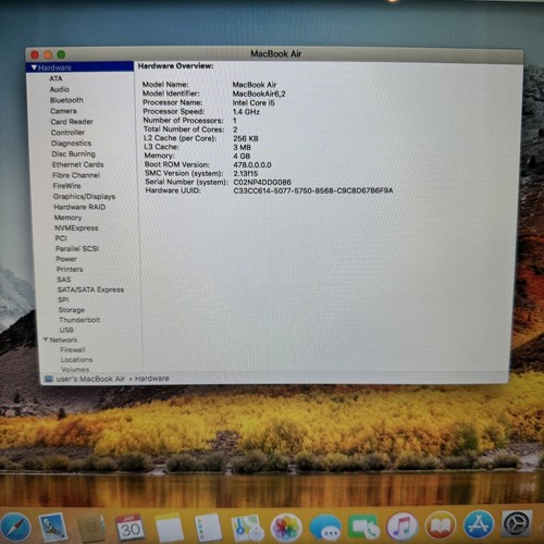 Apple MacBook Air 2014 13" (A1466) | i5-4260U 1.40GHz | 4GB RAM | 256GB SSD - Picture 9 of 13