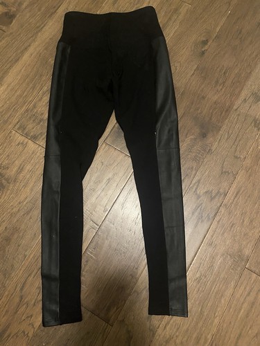 Lysse Black Leggings Small Women’s Ladies Faux Leather Stripe - Picture 8 of 11
