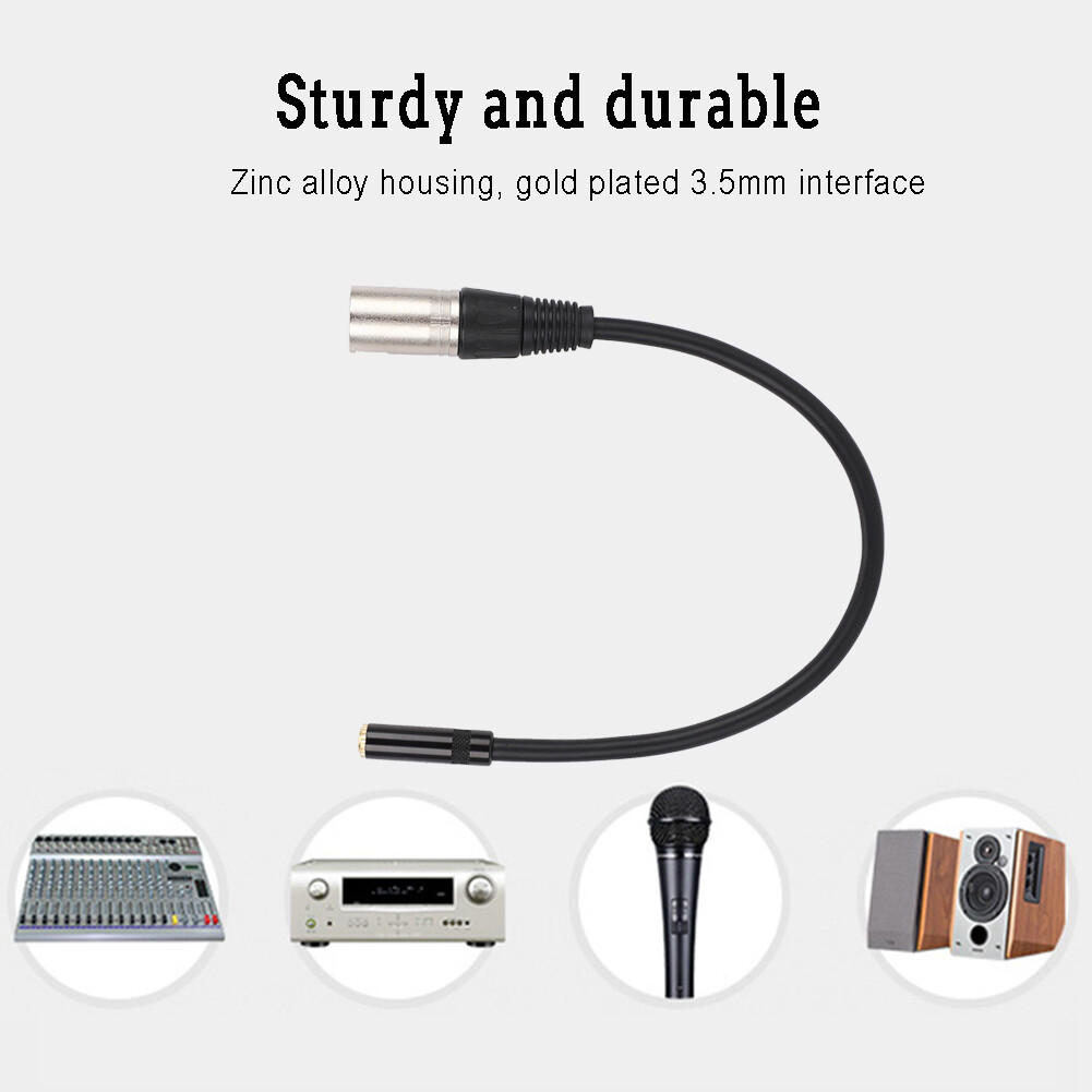 3.5MM Female To XLR Male Zinc Alloy 3.5MM Interface Adapter Cable Patc ...