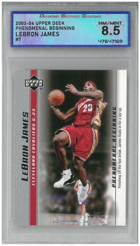 2003-04 Upper Deck Phenomenal Beginning LEBRON JAMES #7 💎 DSG 8.5 NM/Mint - Picture 1 of 2