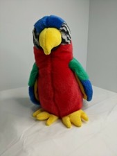 Ty Beanie Buddy Jabber Parrot Plush Retired 1999 Original 9326 Swing Tag 9" Tall