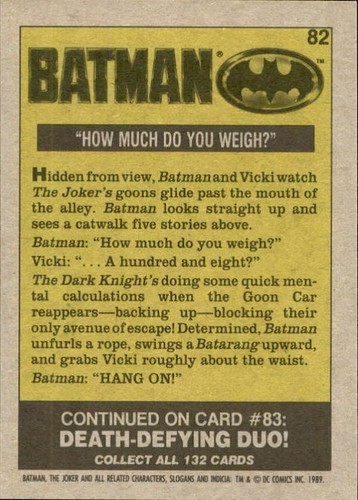 Batman Movie Series 1 Trading Card YOU PICK 1989 Topps DC Comic Michael Keaton - Picture 165 of 265