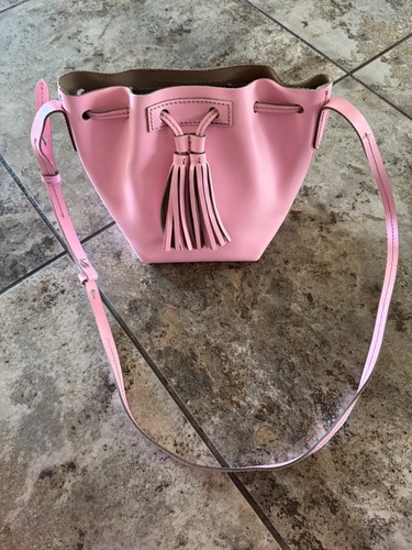 J. Crew Pink Mini Bucket Bag Leather - Picture 2 of 8