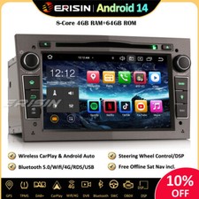 DAB+Android 14 Car Stereo Sat Nav CD Vauxhall Vectra Astra Corsa C Zafira Meriva