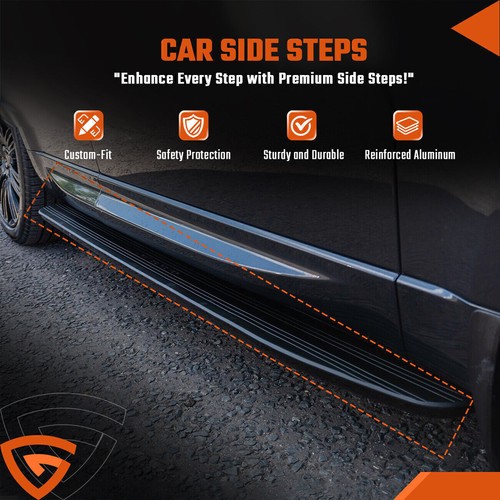 For Range Rover Sport L494 & Vogue L405 Side Steps Running Board Black 13-21 - Picture 10 of 16
