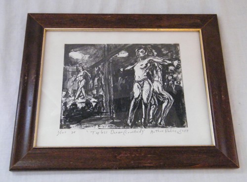 ARTHUR ROBINS TOPLESS DANCER - CRUCIFIED 1988 SIGNED NEW YORK ART NUDE WOMEN - Picture 7 of 11