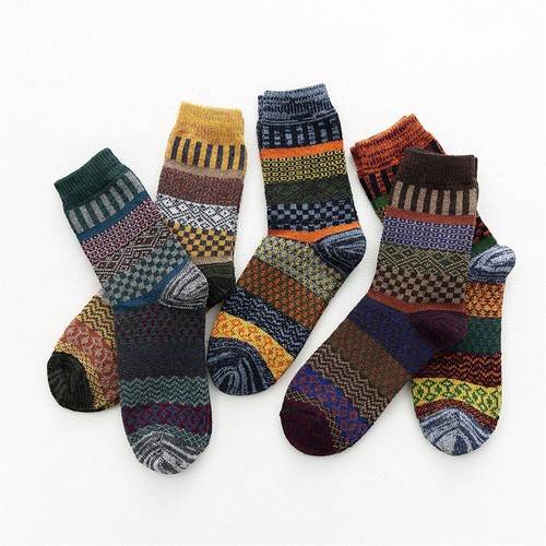 5 Pairs Unisex Nordic Thermal Socks Winter Warm Thick Walking Hike Chuncky Sock - Picture 8 of 12
