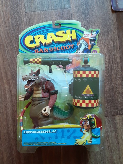 1999 Dingodile ReSaurus Crash Bandicoot Action Figure Super RARE Ps1 2 Game for sale online | eBay