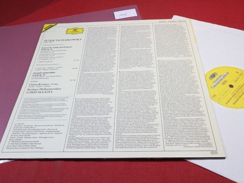 Tchaikovsky VIOLINKONZERT - Gidon Kremer Maazel LP DGG 2532001 Germany 1980 - Picture 2 of 3