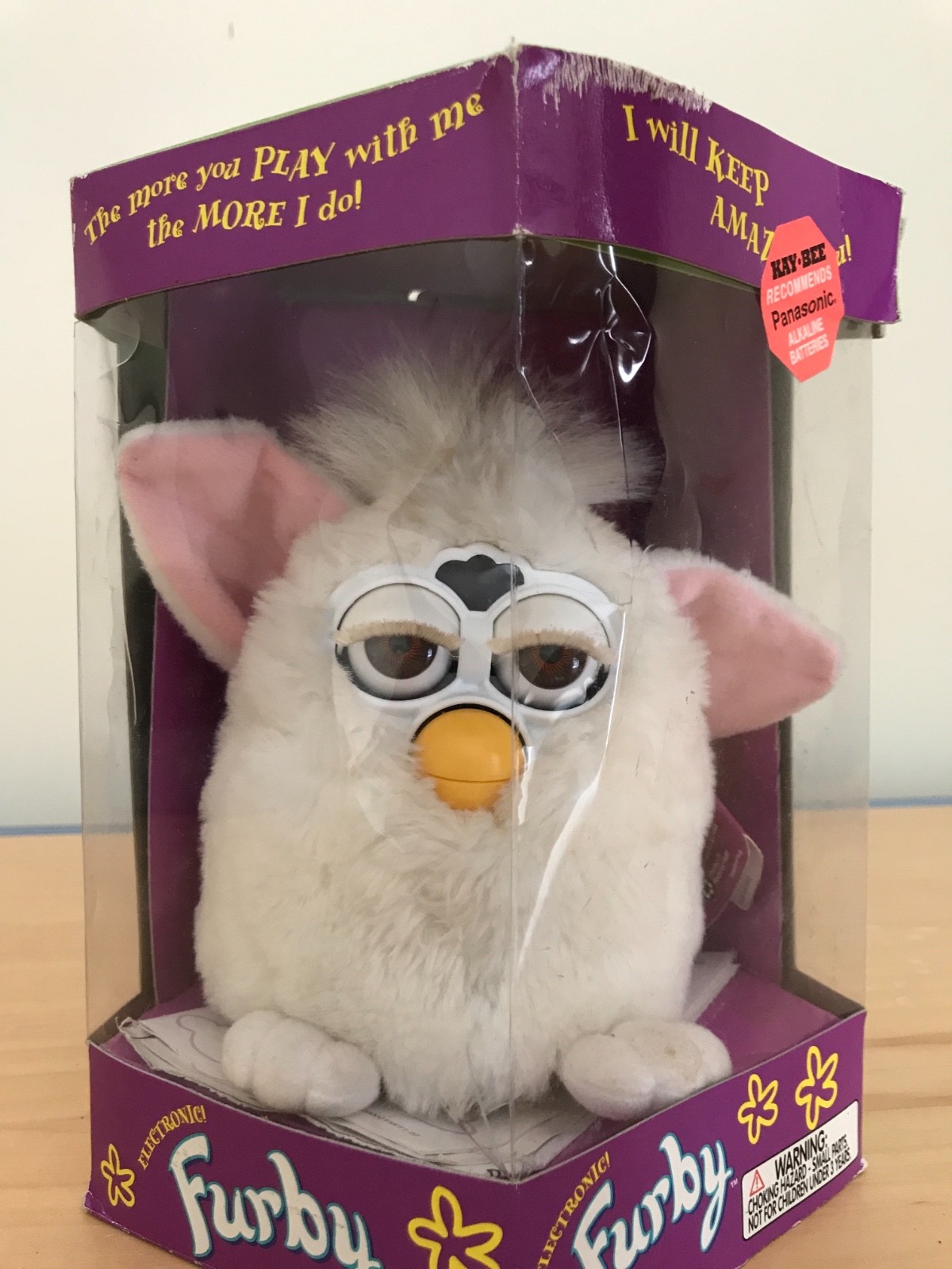 Original 1998 Furbie Interactive Pet White used w Box Tiger model 70-800 Original 1998 Furbie Interactive Pet White used w Box Tiger model 70-800