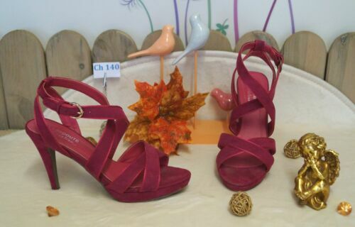 Escarpins LA REDOUTE Création Velours Cuir Violet – Taille 38 – Talons 2-7cm