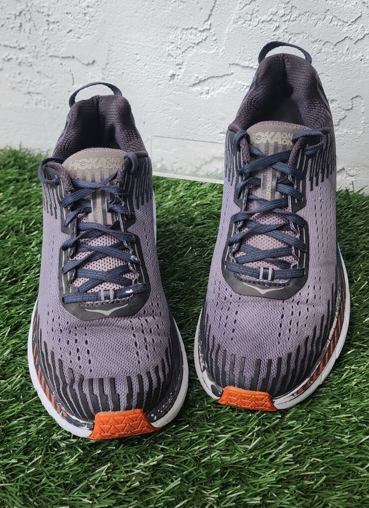 スパイク・シューズ HOKA ONE ONE CLIFTON 5 27cm Hoka One One Clifton 5 Running Shoes Gray Blue Orange Men's