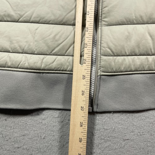 Timberland Puffer Jacket Men Large Quilted Hooded Full Zip Gray Gorp - Picture 6 of 9