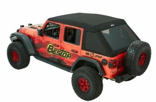 Bestop Trektop™ ULTRA for 18-Up Jeep Wrangler JLU 4 Door - Black Twill 54925-17 - Picture 2 of 10