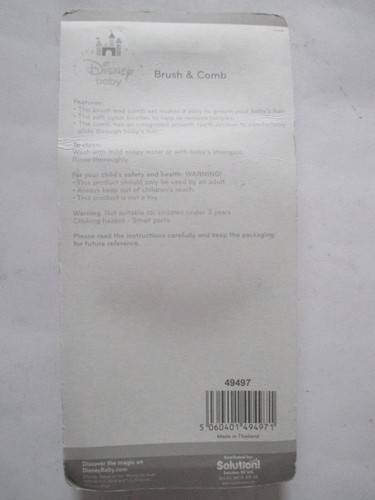 Disney Baby brush and Comb Set New Sealed and Unopened. - Picture 2 of 3