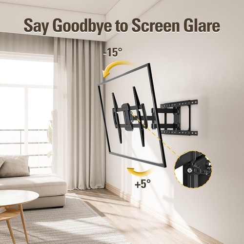UL Listed Full Motion TV Wall Mount for 42-84 Inch Screens, Max VESA 600x400mm - Picture 8 of 10