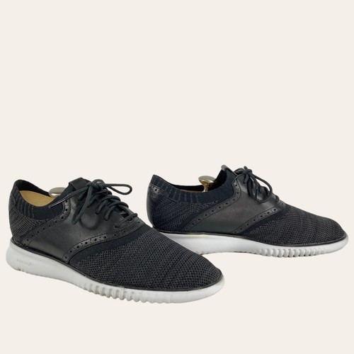 Cole Haan Zerogrand Oxford Lace Up Shoe Mens Sz 10 M Black Mesh White Sole