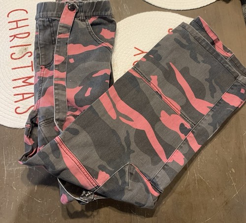 Fashion Nova Kids Youth Size 12 Pink Cargo Camo Pants - Picture 2 of 10