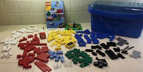 Nicht mehr im Handel erhältlich Vintage Lego Set Classic blau komplett in Container (6166) & Handbuch L@@k - Bild 1 von 4