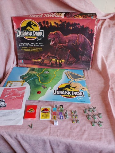 1992 Jurassic Park Board Game MB 4333 Homemade Die 1 Raptor & Orig Die... - Picture 1 of 24