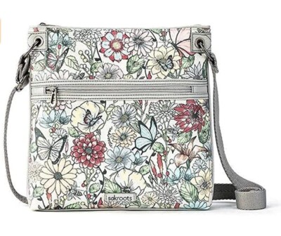 NWT Sakroots Flat Crossbody Shoulder Bag Blush In Bloom New SHIP INTL eBay