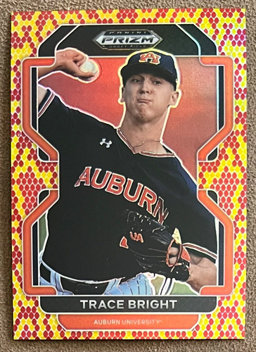 Trace Bright 2022 Prizm Draft Picks Snake Skin #137 /25 Rookie Orioles Auburn RC - Picture 1 of 2