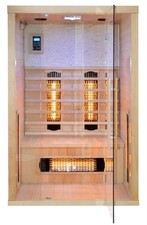 Sauna infrarossi 120x110 150x110 2 posti radio lettoremp3 cromoterapia legno|htd