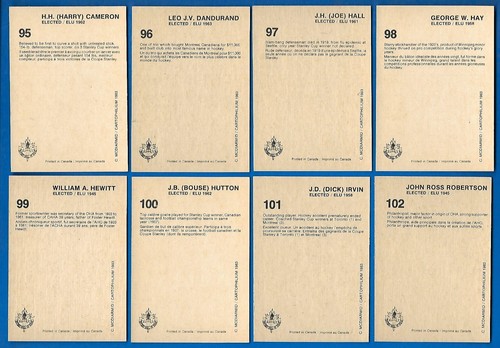 1983 (1985) CARTOPHILIUM HOCKEY HALL OF FAME HOF CARD 1-240 & PROMO SEE LIST - Picture 206 of 488