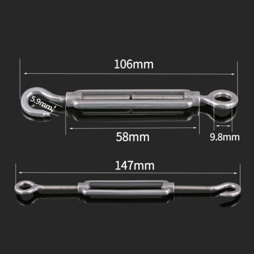 Tornillo de tensión de turbucket de cuerpo abierto de acero inoxidable ojo/gancho - Imagen 9 de 23