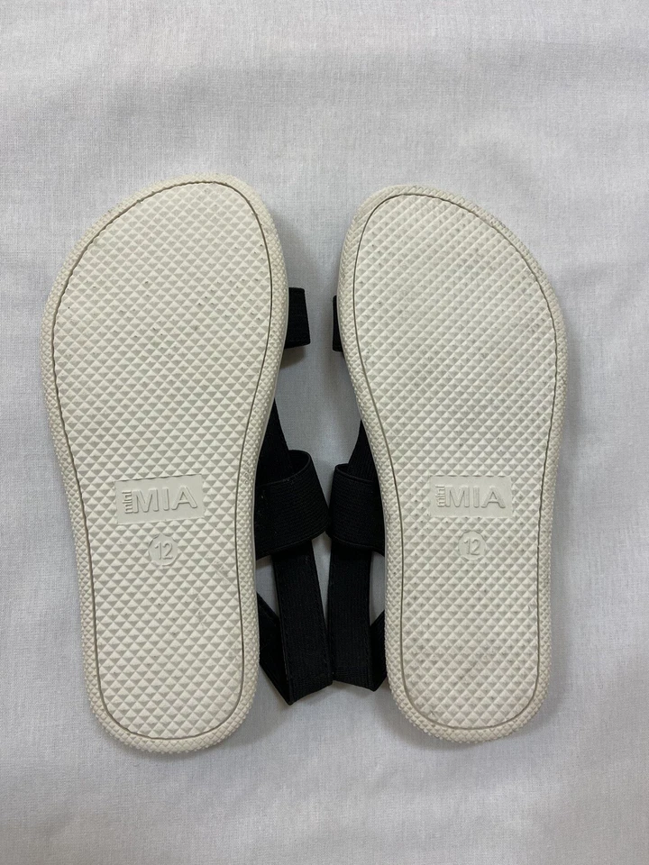 🔥 Мини MIA сандалии маленький Jezza черный эластичный леопард гепард размер 12 - Изображение 3 из 4