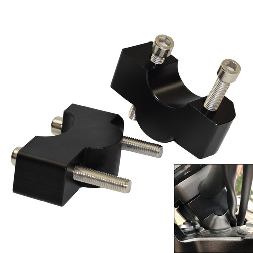 Black 28mm Handlebar Bar Riser Up +30mm For KAWASAKI Vulcan S VN 650 EN650 2019- - Picture 1 of 5