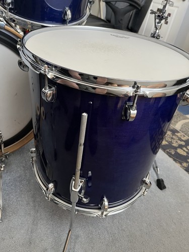 Premier Künstler Ahorn 90er - Blaulack 4 Stk. (UK Built) Drumset Schöner Zustand! - Bild 9 von 13