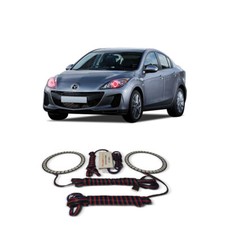 Bright Red Angel Eye Headlight Halo Kit For Mazda 3 10-13