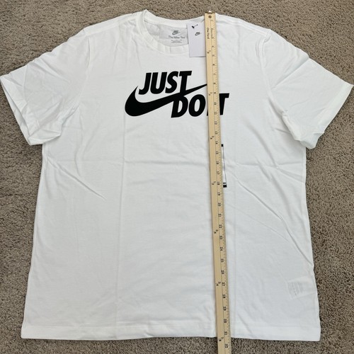 Nike T-Shirt Men’s XXL Sportswear JDI Just Do It White/Black Cotton Shirt NWT - Picture 5 of 8
