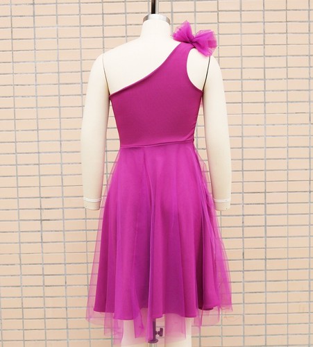 CLEARANCE - Color Red, Size S - One Shoulder Sleeveless Mesh Patchwork Dress - Imagen 17 de 18